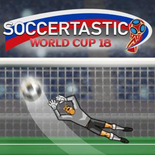 Soccertastic World Cup 18 teaser with goalkeeper and trophy