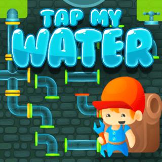 Tap My Water teaser with plumber character and pipes